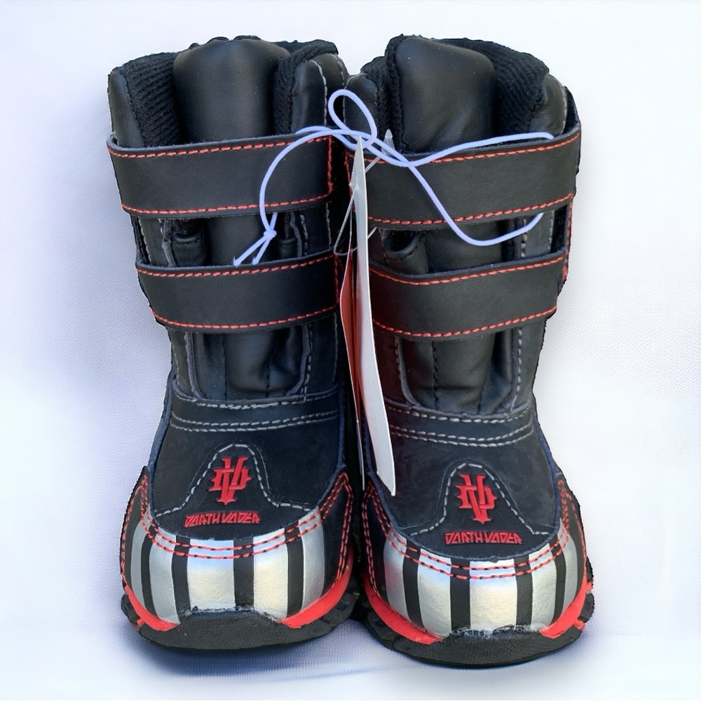 Disney Star Wars Darth Vader Kid’s Boy’s Black Winter Snow Jogger Outdoor Boots - Picture 2 of 9